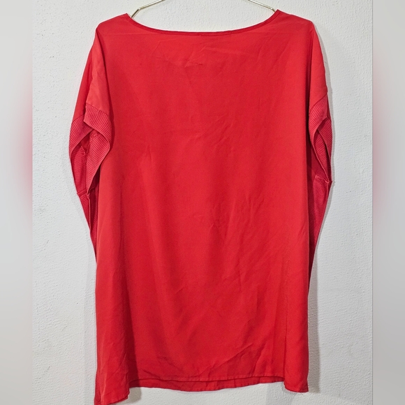 Michael Kors Women's Orange Kaftan Sz L Blouse Top - Picture 2 of 8